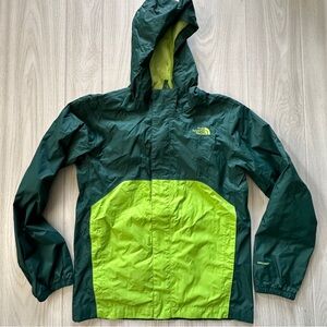 Boys The North Face DryVent Rain Shell Jacket Size Youth Large 14/16 Green Kids